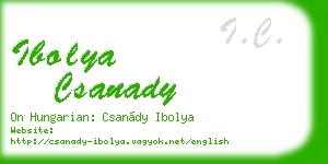 ibolya csanady business card